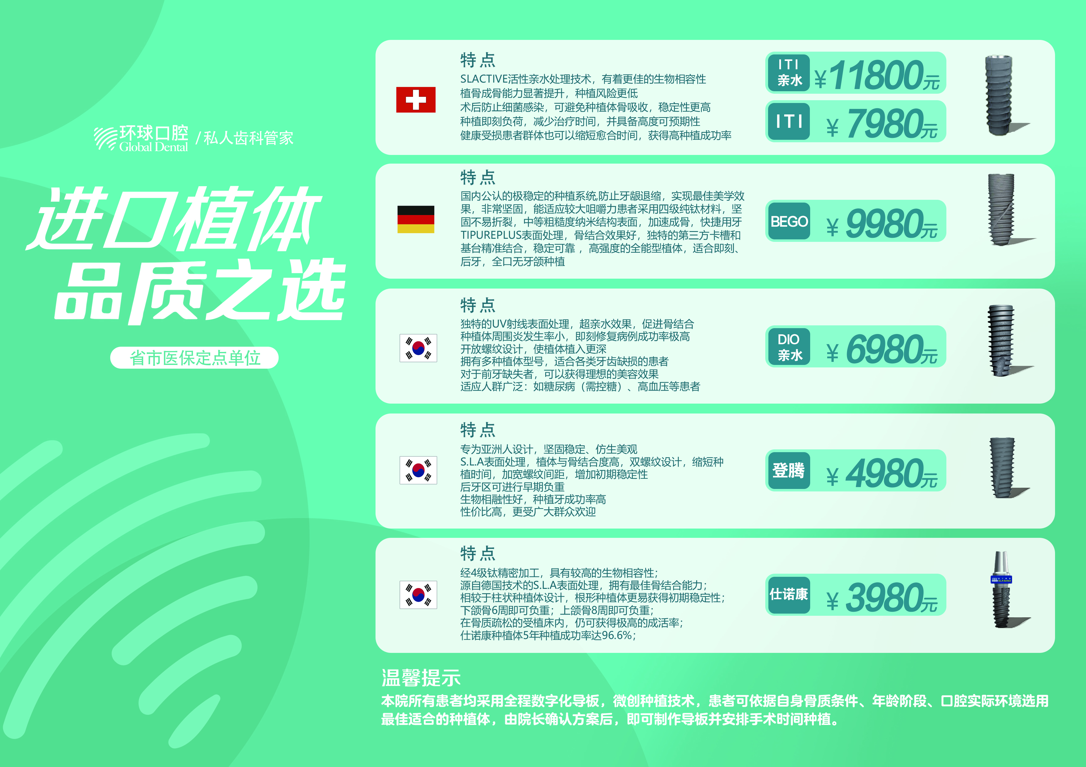 四、长春环球口腔医院价格表及2026年变化解析
